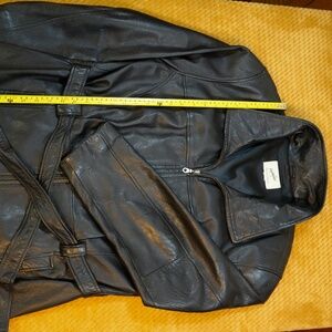 Vintage Genuine Lambskin Leather Jacket , Classic Black, Soft Leather
